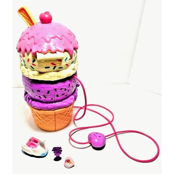 Polly Pocket Spin N Surprise Ice Cream Cone Shape 3 Story Playground Purse Shell - Picture 6 of 7